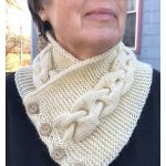 Cozy Button Cable Cowl Free Knitting Pattern