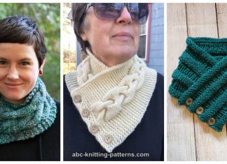 Cozy Button Cowl Free Knitting Pattern