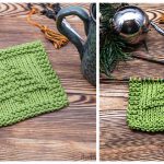 Easy Christmas Tree Coaster Free Knitting Pattern
