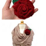 Festive Rose Free Knitting Pattern