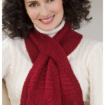 Keyhole Scarf Free Knitting Pattern