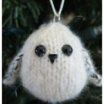 Little Snowy Owl Ornament Free Knitting Pattern