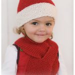 Santa Hat and Scarf Free Knitting Pattern