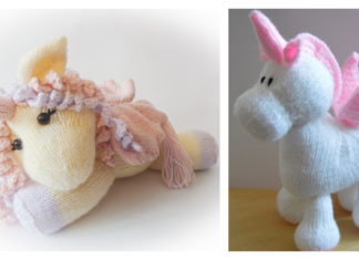 10+ Adorable Unicorn Toy Knitting Patterns