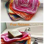 Around the Square Washcloth Free Knitting Pattern