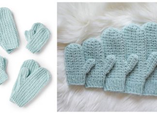 Broken Rib Stitch Mittens Free Knitting Pattern and Video Tutorial