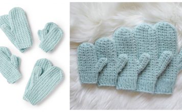 Broken Rib Stitch Mittens Free Knitting Pattern and Video Tutorial