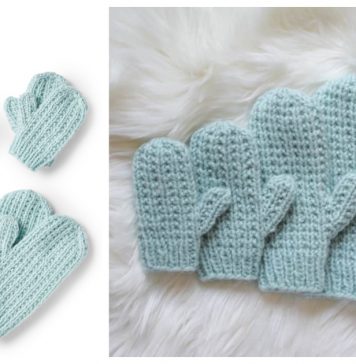 Broken Rib Stitch Mittens Free Knitting Pattern and Video Tutorial