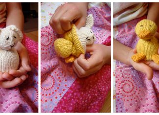 Mini-Reversible Duck to Bunny Free Knitting Pattern