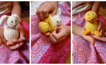 Mini-Reversible Duck to Bunny Free Knitting Pattern