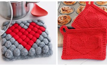 Valentine's Day Potholder Free Knitting Pattern