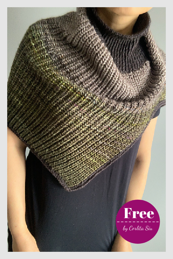 Onding Simple Funnel Cowl Free Knitting Pattern
