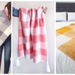 Gingham Blanket Free Knitting Pattern