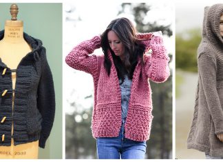 Hoodie Cardigan Free Knitting Pattern