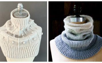 Simple Funnel Cowl Free Knitting Pattern