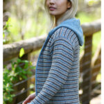 Slip Stitch Hoodie Free Knitting Pattern