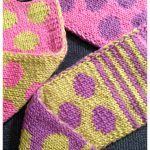 Striped & Spotted Double Knit Scarf Free Knitting Pattern