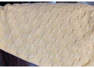 Tumbling Blocks Blanket Knitting Pattern