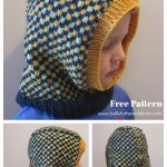 Kids’ Dice Check Balaclava Free Knitting Pattern
