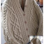 Whitney Double-X Hooded Cardigan Free Knitting Pattern