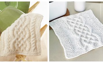 Celtic Cables Dishcloth Free Knitting Pattern