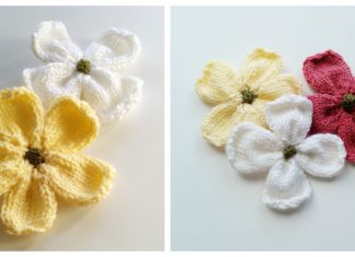 Dogwood Flowers Free Knitting Pattern