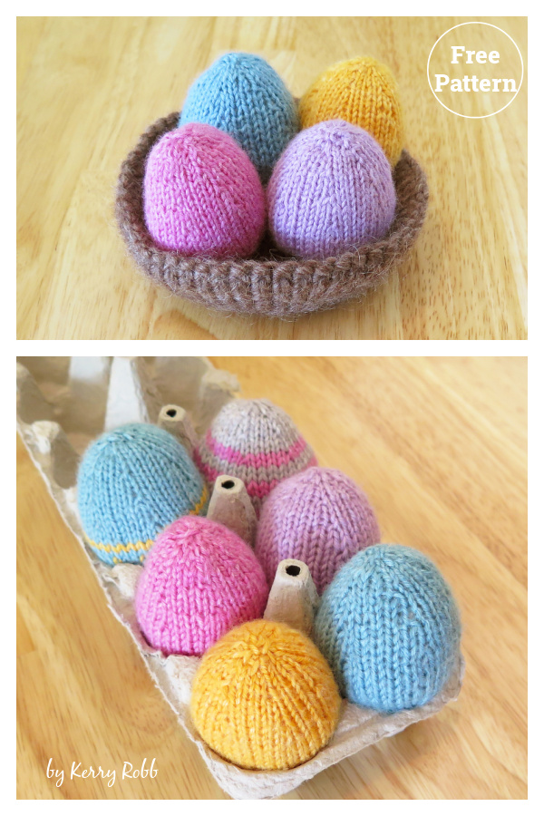 Easter Eggs Free Knitting Pattern