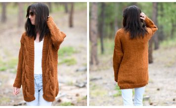 Easy Cable Cardigan Free Knitting Pattern