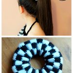 Harmon Checkerboard Scrunchie Free Knitting Pattern