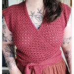 Pineberry Cropped Wrap Top Free Knitting Pattern