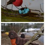 Spring Robin Bird Free Knitting Pattern