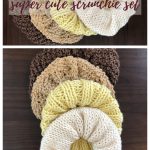 Super Cute Scrunchie Set Free Knitting Pattern