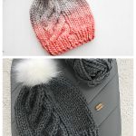 Up & Up Cable Hat Free Knitting Pattern