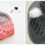 Up & Up Cable Hat Free Knitting Pattern