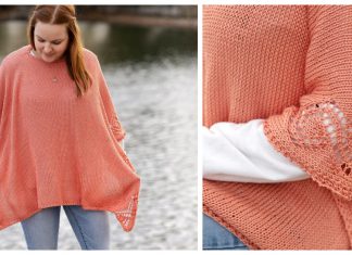 Wild Flower Poncho Free Knitting Pattern