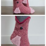3D Fish Socks Knitting Pattern