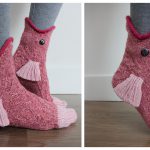 3D Fish Socks Knitting Pattern