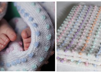 Bobble Stitch Baby Blanket Free Knitting Pattern