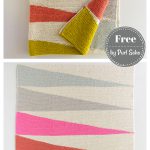 Garter Stitch Colorful Wedges Baby Blanket Free Knitting Pattern