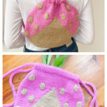 Ladybug String Bag Free Knitting Pattern