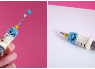 Syringe Amigurumi Free Knitting Pattern