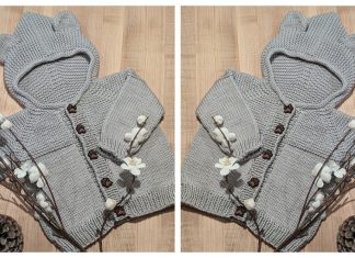 Baby Bear Hoodie Sweater Free Knitting Pattern