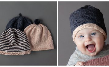 Classic Baby Hats Free Knitting Pattern