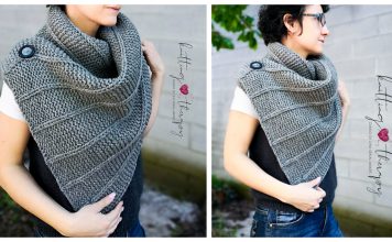 Cocoon Maxi Button Scarf Free Knitting Pattern