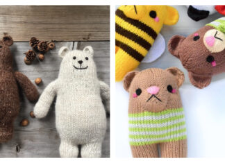 Cute Bear Toy Free Knitting Pattern