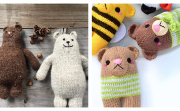 Cute Bear Toy Free Knitting Pattern