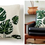 Leaf Pillow Free Knitting Pattern