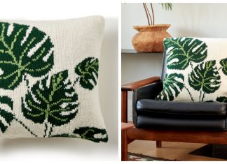 Leaf Pillow Free Knitting Pattern
