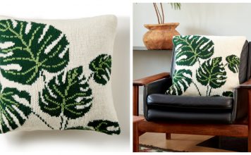 Leaf Pillow Free Knitting Pattern