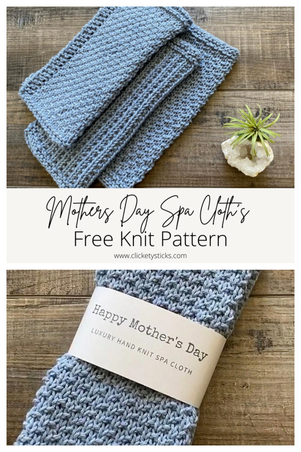 Mothers Day Spa Cloths Free Knitting Pattern